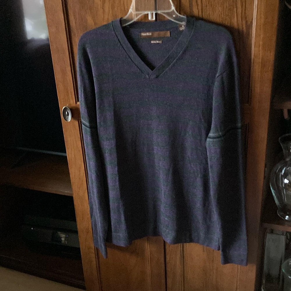 Perry Ellis Purple V-Neck Sweater